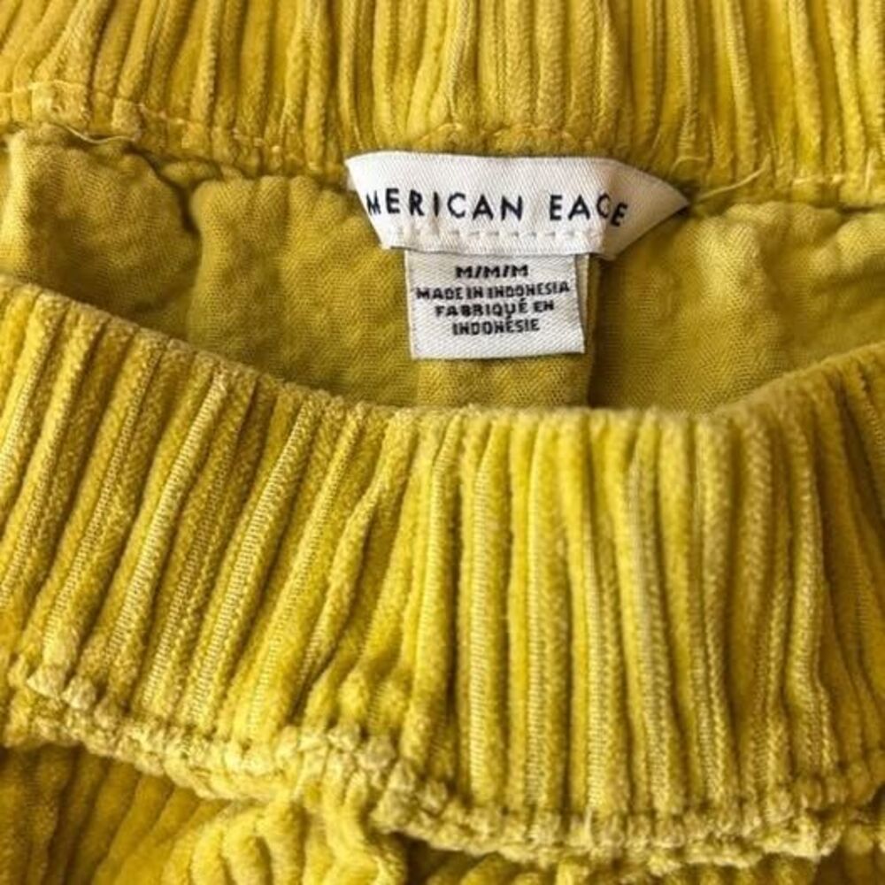 VTG-American Eagle Outfitters Mustard Yellow Corduroy Midi Skirt